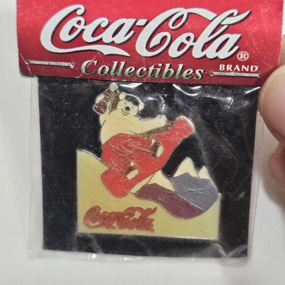Other - Coca-Cola Polar Bear Riding Coke Bottle Enamel Vintage Pin - New in Package